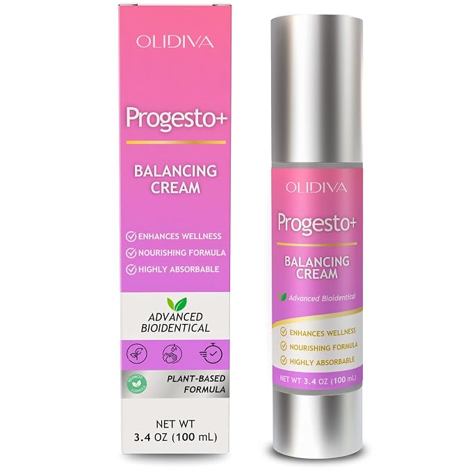 Progesto+ Cream | Bioidentical Hormone Support & Synthetic Progesterone Free | For PMS & Menopausal Comfort 100g / 3.4 oz (3 Month Supply)