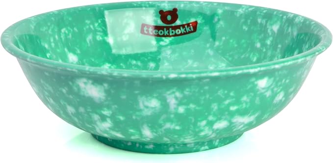 Traditional Korean Snack Tteokbokki Rice Cakes Ramen Melamine Bowls set of 2, 32oz 8-inch