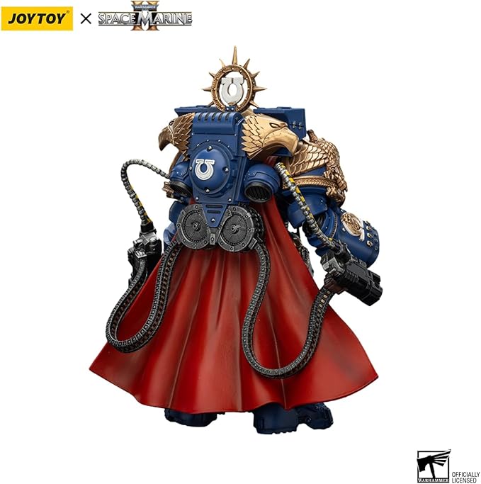 JoyToy Warhammer 40K Ultramarines Marneus Calgar, Chapter Master with MKX Gravis Armour and Gauntlets of Ultramar 1:18 Scale Action Figure Mecha Joy Toy Collection Model 5.3in