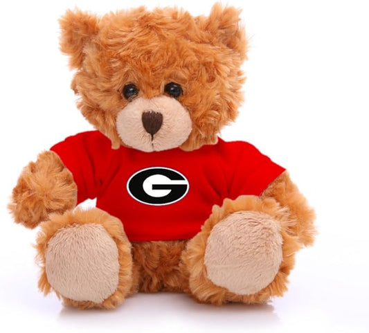 Plushland Collegiate Jersey Bear 6” – Team Sports Vivid Clear Color Toy, Stuffed Animals Toy, State University, School Logo Kids, Bulk Parties Edition (Georgia University)