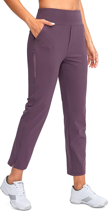 YYV Women's Golf Pants High Waist Stretch Ankle Pants with Pockets | Work Ankle Pants, Dress Pants with 4 Pockets, For Yoga Business Travel Casual