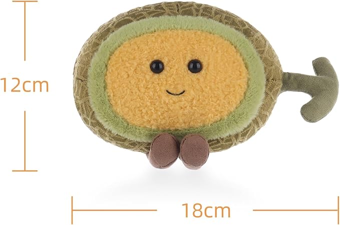 Apricot Lamb Fresh Cantaloupe Stuffed Animals for Kids, Soft Cute Plush Toys for Baby Girl and Boy, 7 Inches