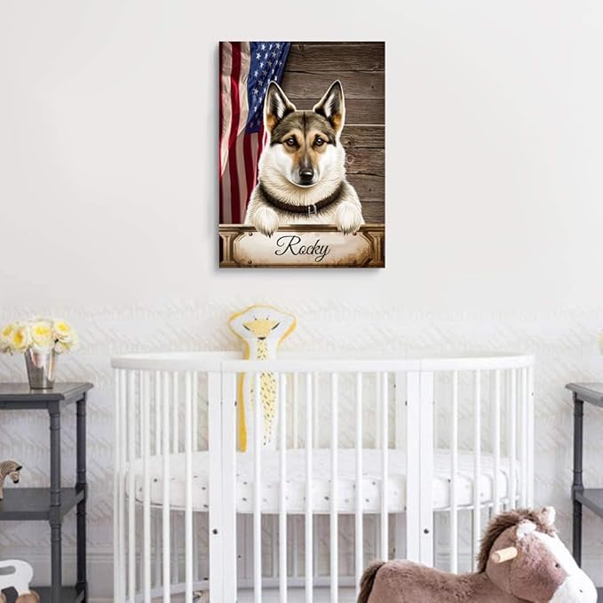 Custom Wooden Jigsaw Puzzles with Your Dog's Name on West Siberian Laika Art Print - 300 500 1000PCS Puzzles Game and Home Wall Decor