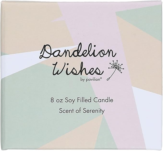 Pavilion - Make a Wish White Ceramic Soy Serenity Scented Candle, 8 oz