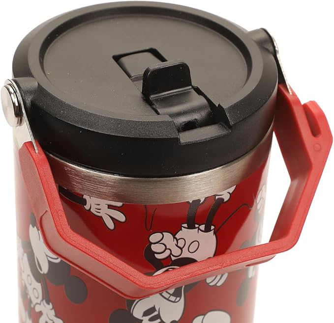 Disney Mickey Mouse All-Over Character Print Red 40 Oz Stainless Steel Water Bottle