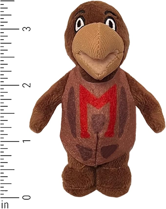 Bobbi-Dobbiez Attachable Plushie University of Maryland Testudo Mascot – Attaches to Backpacks, Bags, Shoes, Water Bottles, and More