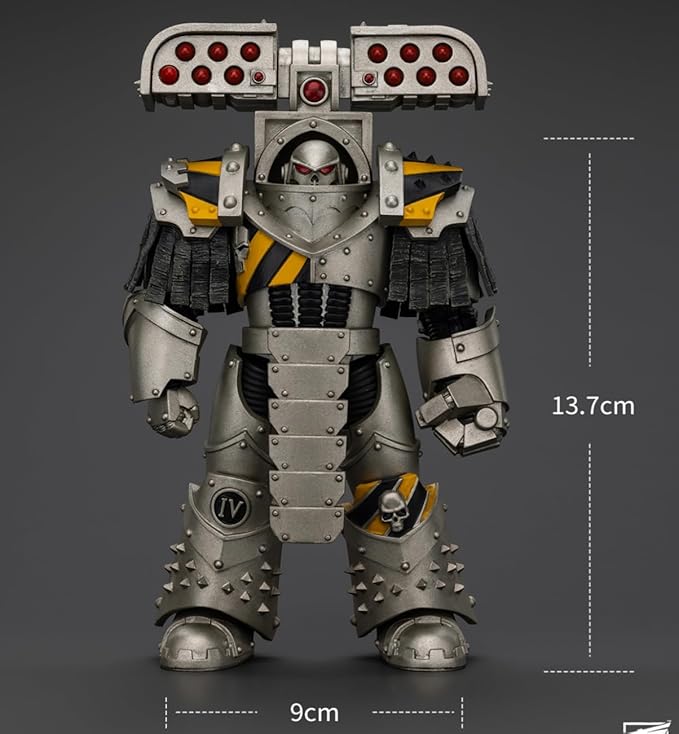 JOYTOY Warhammer The Horus Heresy lron Warriors Tyrant Siege Terminator with Rocket Launcher 1:18 Scale Action Figure Mecha Joy Toy Collection Model 5.4 inch
