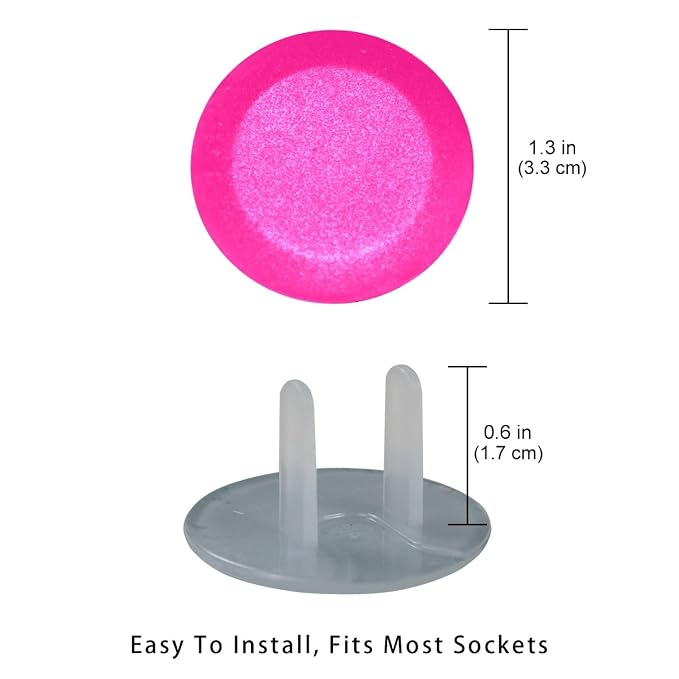Pure Rose Pink Pattern Outlet Covers Baby Proofing Child Proof Plug Covers for Electrical Outlets Easy Install Outlet Plug Covers