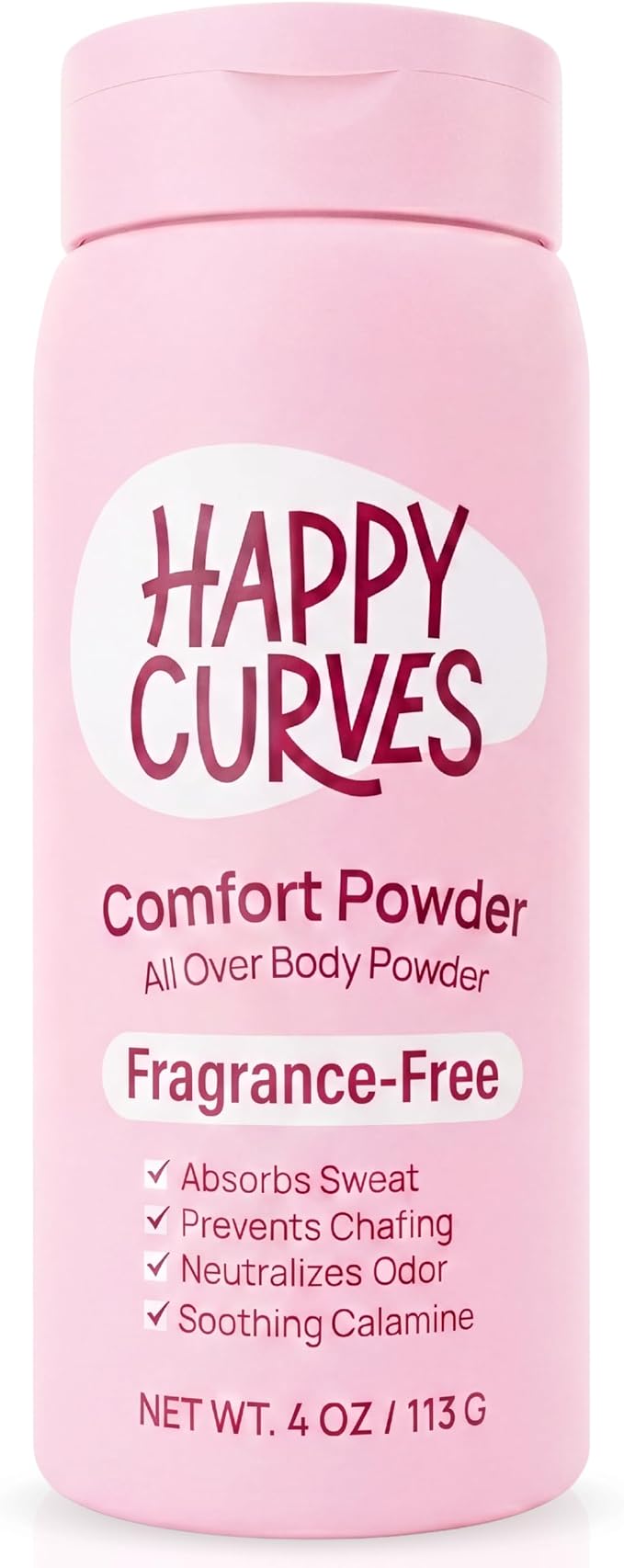 HAPPY CURVES Fragrance-Free Anti-Chafe Stick & Talc-Free Comfort Powder Bundle - Complete Sensitive Skin Chafe & Odor Defense for Women (Fragrance-Free)