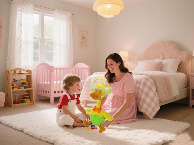 Ducks That can Sing with Music, Repeat, Plush Toys, Children's Gift Ducks,Adorable Interactive Duck Toy