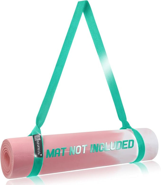 A AZURELIFE [MAT NOT Included] Yoga Mat Sling, Yoga Mat Straps for Carrying, Easy-Cinch Yoga Mat Holder Strap