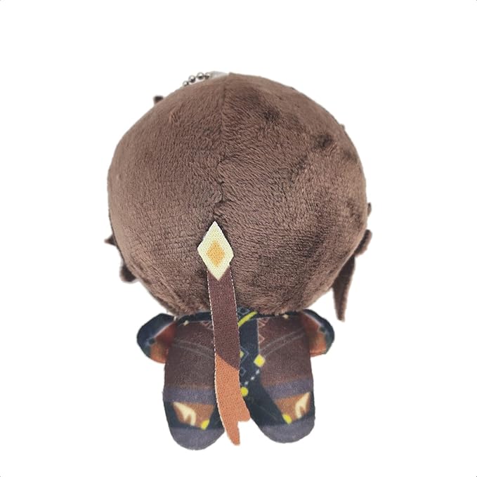 KOOLIYA Small Size Genshin Impact Figure Plush Doll - Zhongli (4 inch), Keychain Anime Figure Soft Stuffed Gift for Game Fans