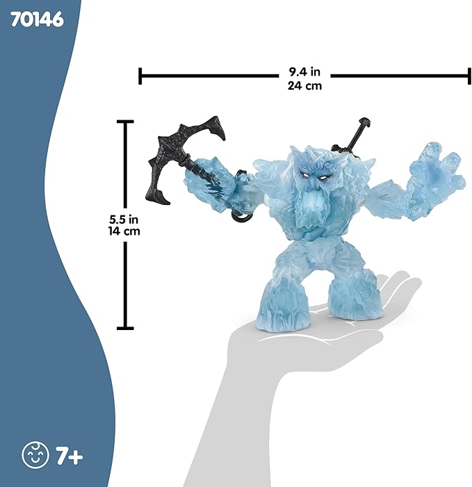 Schleich Eldrador Creatures - 2 PC, 8" Ice Monster and Weapons Toy Set - Movable Monster Action Figure for Boys and Girls - Fantasy Rock Beast Figurine - Durable Creature - Fun Toys for Kids Ages 7+