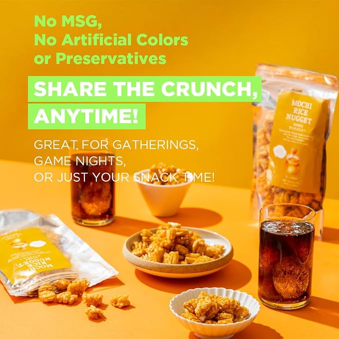 Mochi Rice Nuggets, Honey Glazed Rice Crackers, No MSG, 4.9 oz (140 g)