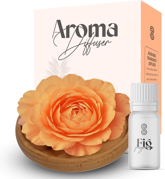 HOME ARCHIVE Aroma Diffuser with Aromatherapy Fragrant Oil Diffusers for Home Room Decor Fig Fragrance (Tree (Orange))
