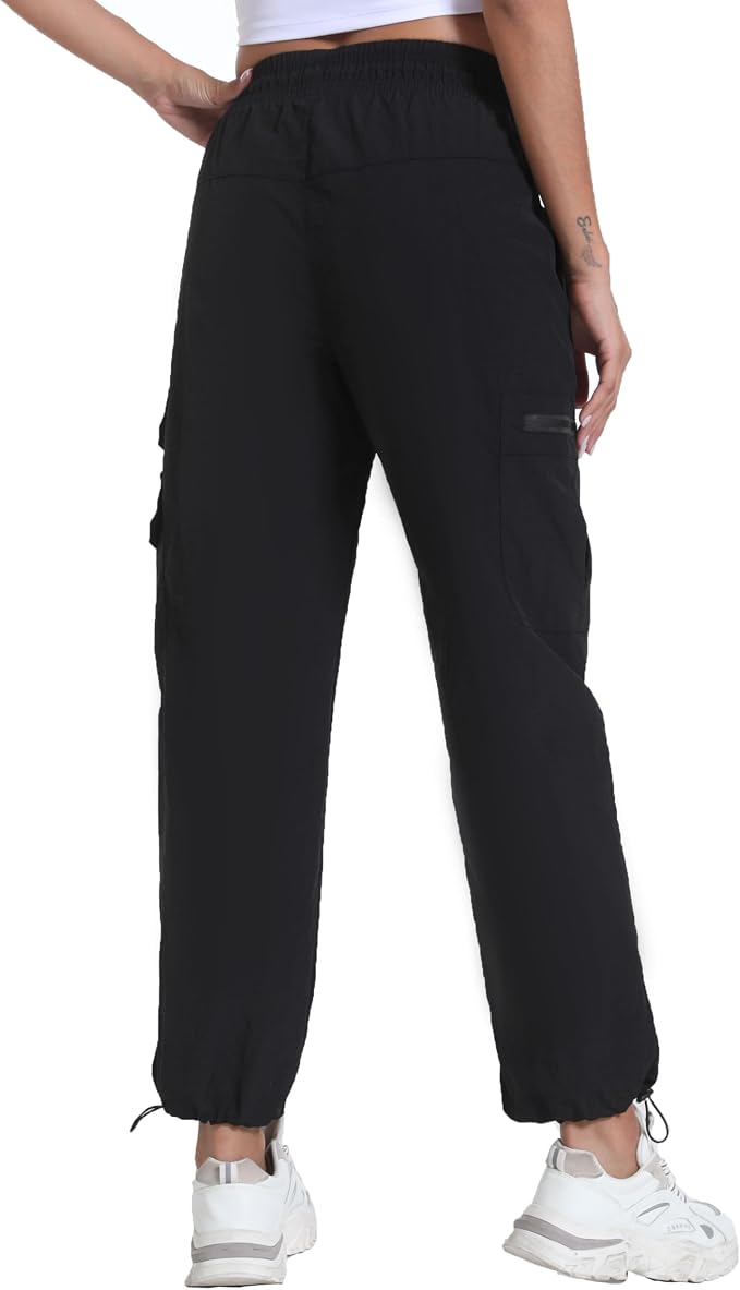 Rrosseyz Women's Hiking Pants with Pockets - Lightweight Water Resistant Joggers Cargo Pants for Casual Travel Golf Outdoor