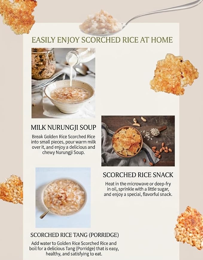 Gugane Foods Korean Cauldron Nurungji Crispy Rice Crust/Cracker/Snack/Meal 450g (3 flavors)
