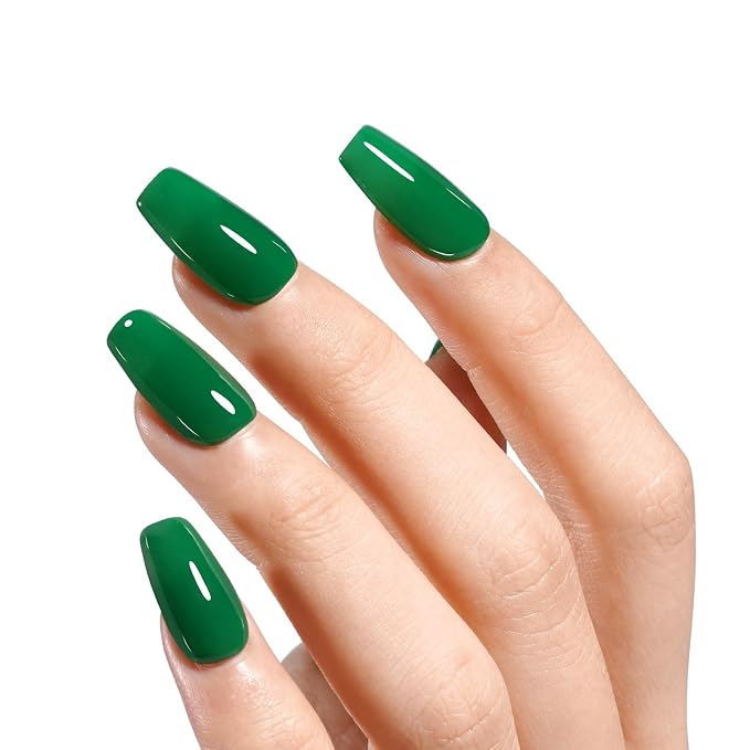 AILLSA Valentine's Day Dip Powder Emerald Green Color | Nail Dipping Powder Fall Winter Gel Dip Powder for DIY Manicure Salon at Home Easy to Use Nail Dip Powder (1 Oz)
