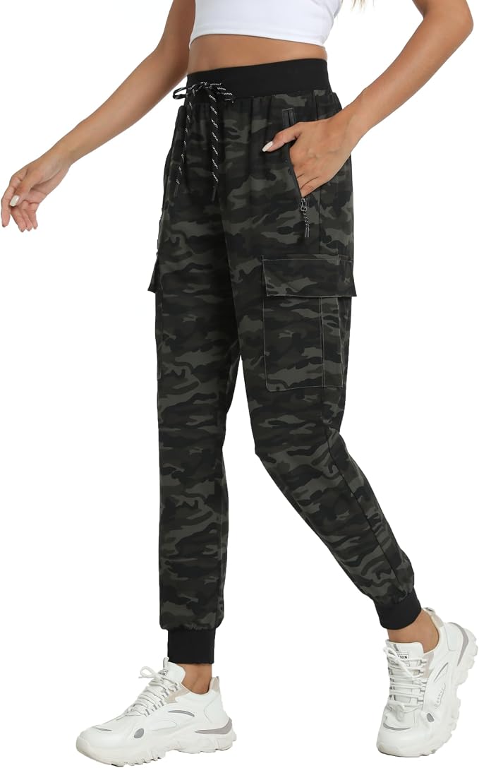 Women's Joggers Cargo Pants Lightweight Quick Dry Hiking Running Pants for Athletic Casual & Outdoor