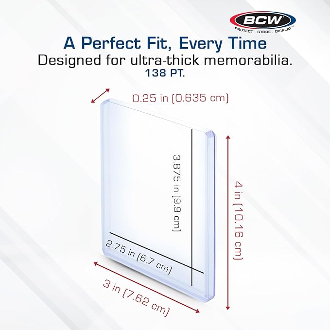 BCW Thick 138PT Card Top Load Holder (Pack of 10), 3 x 4