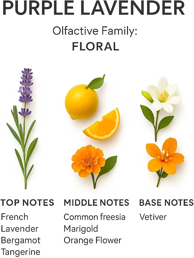 SevenAromas Purple Lavender | 45ml 1.5oz Hotel Scent Diffuser Oil | Floral | French Lavender, Bergamot & Orange Flower | Luxury Aromatherapy