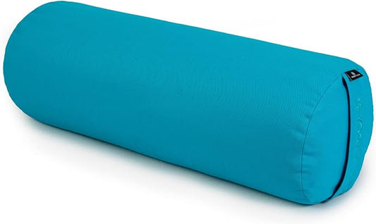 Yoga Studio Yoga Bolster | European Organic Buckwheat | (GOTS Certified) | with Removable Washable Cover
