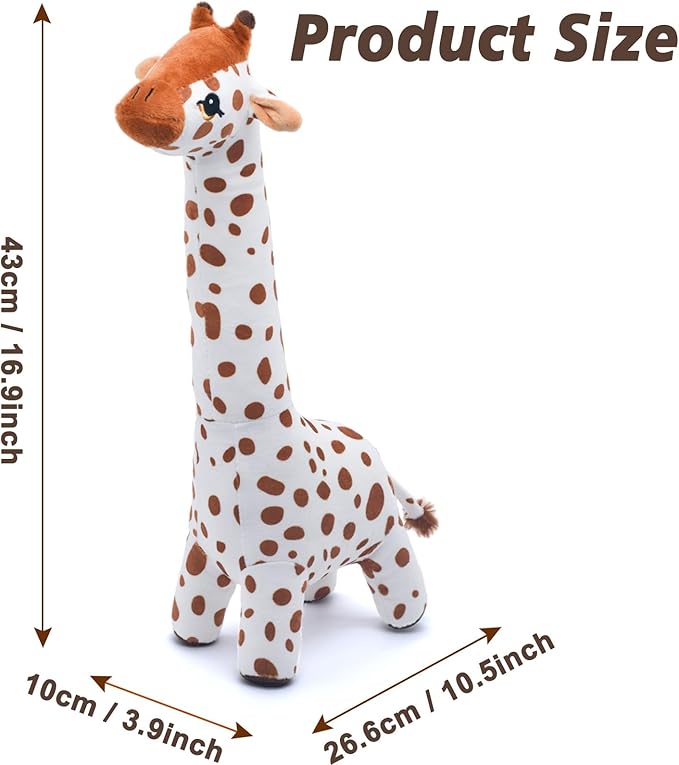 17'' Soft Giraffe Dolls, Cute Stuffed Animals Plush Stuff Toys, Gifts for Toddler, Kids, Birthday, Halloween, Christmas, Home Decor