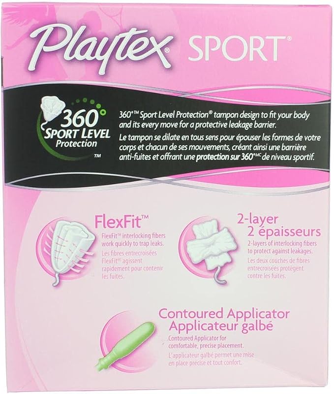 Playtex Tampons Sport Regular 18 Count Unscented