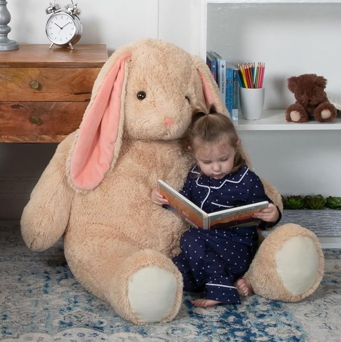 Vermont Teddy Bear Giant Bunny Stuffed Animal - 4 Ft Stuffed Bunny Plush Toy from Giant Cuddle Collection, Adorable Rabbit Animal for Kids & Adults for All Ages