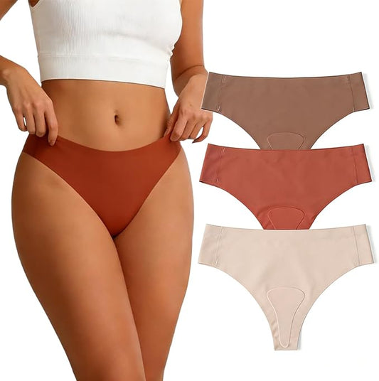 Camel Proof Underwear for Women Low Waist Seamless G-string Gym No Show Thong Panty Liners Concealer Underwear