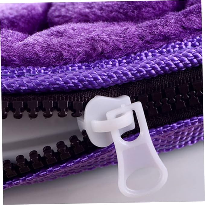 Toilet Seat Cover, Toilet Seat Cushion Warmer Washable Cover Pads with Zipper, Purple