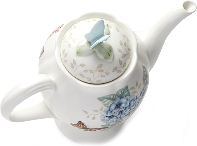 Lenox Butterfly Meadow Coffee Pot with Lid, White -