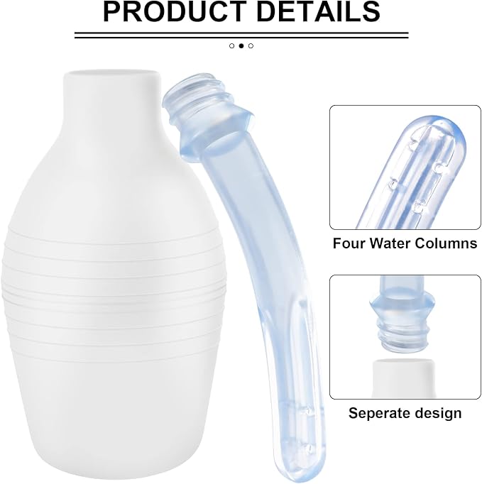 RANEU Enema Bulb Kit with Lube Anal Douche Superior Materials Douche for Men Women