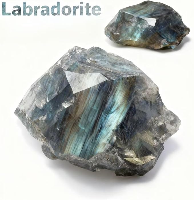 Bulk Raw Citrine Crystals - Beginner DIY Healing Crystal Set,1.2-2.0”Natural Unpolished Gemstones for Terrarium, Meditation, Tarot, Grids, Aroma Stone, 0.45lb (Labradorite-L)