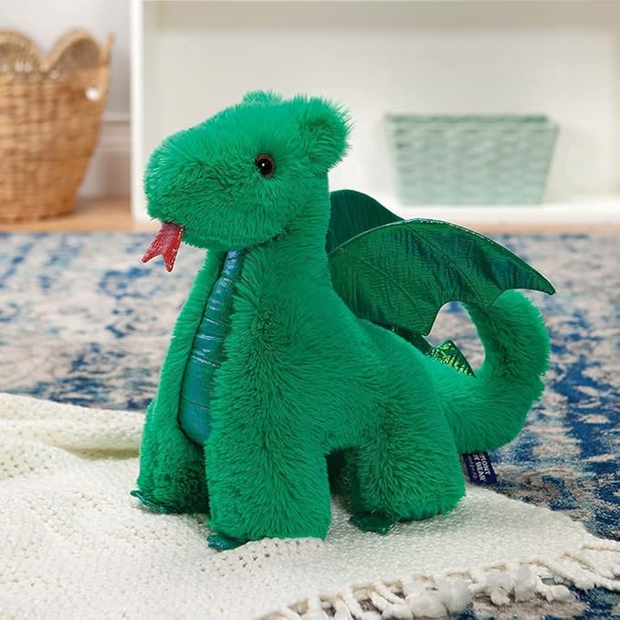 Vermont Teddy Bear Plush Dragon - Dragon Stuffed Animal, Green, 18 Inch