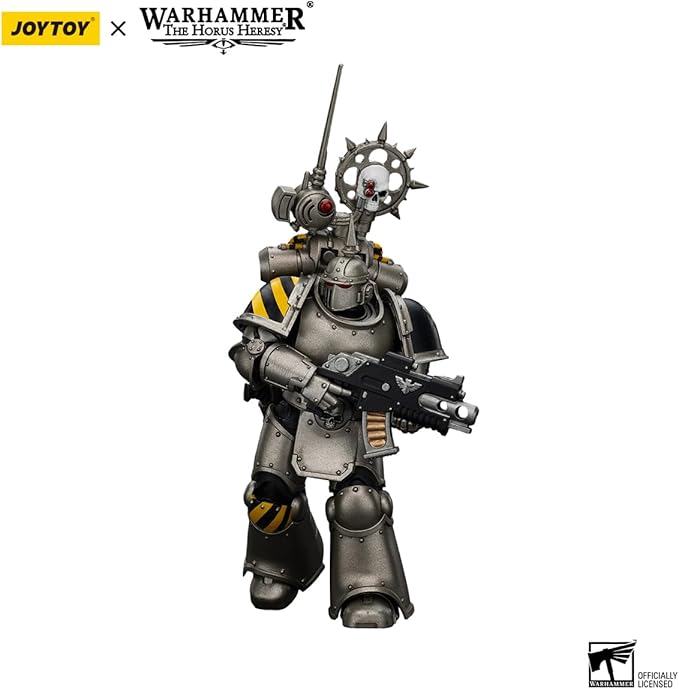 JOYTOY Warhammer The Horus Heresy lron Warriors MKlIl Tactical Legionary with Nuncio-vox 1:18 Scale Action Figure Mecha Joy Toy Collection Model 4.8 inch