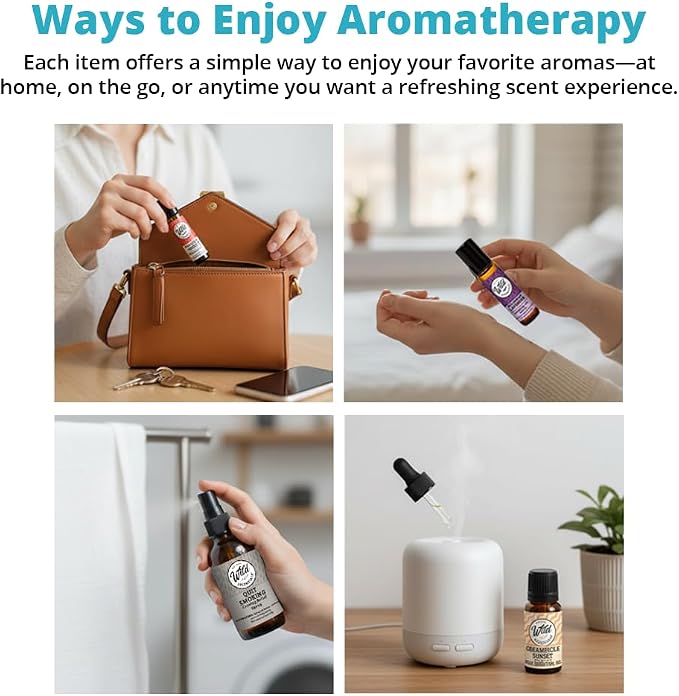Wild Essentials Escape Essential Oil Blend – Relaxation & Stress Relief Aromatherapy 4-Pack