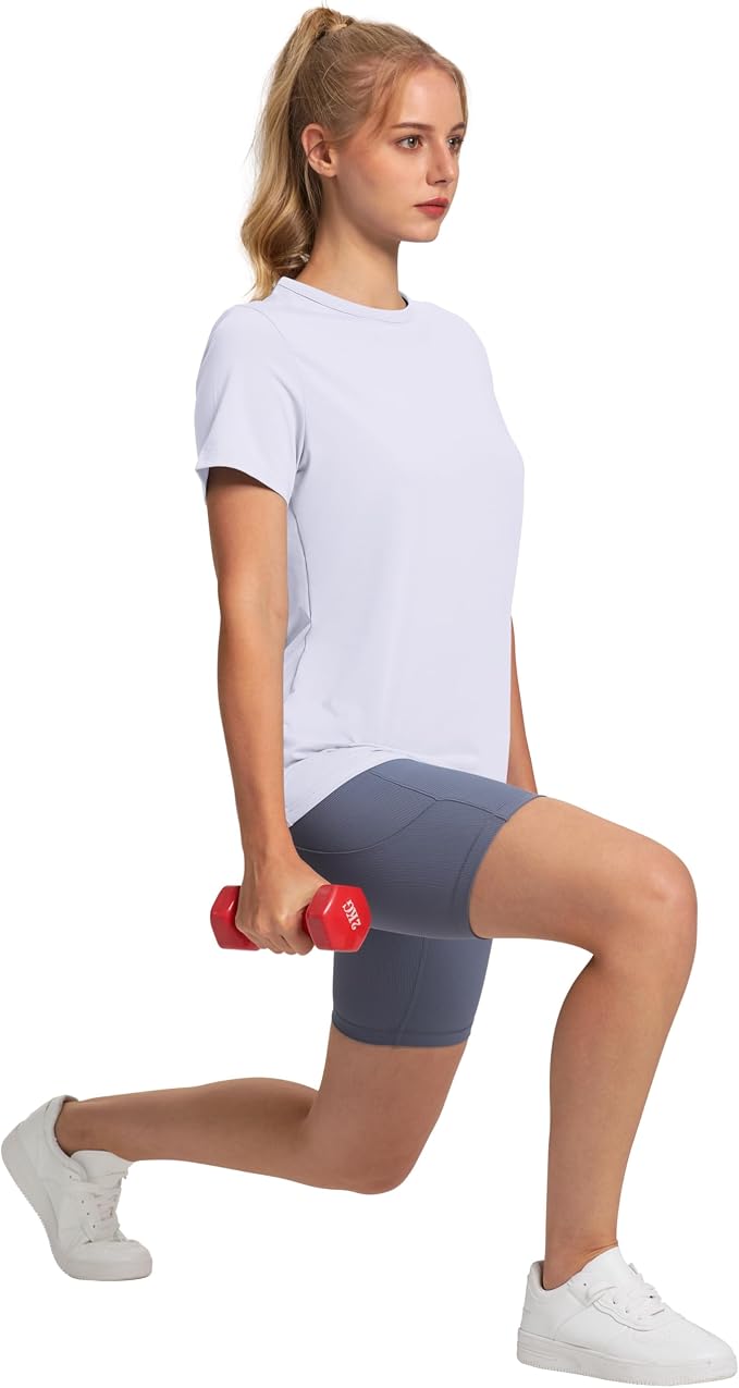 OFEEFAN Workout Tops for Women UPF 50+ Breathable Quick Dry Loose Fit T Shirt Outdoor Yoga Running Hiking Gym Tee Top
