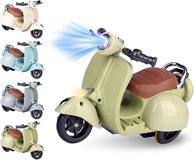 Accessories for 17cm Doll - Scooter Toy with LED Lights & Music, Cute Motorcycle Toy for Dolls, Decor Desktop Ornaments for Doll Collectors