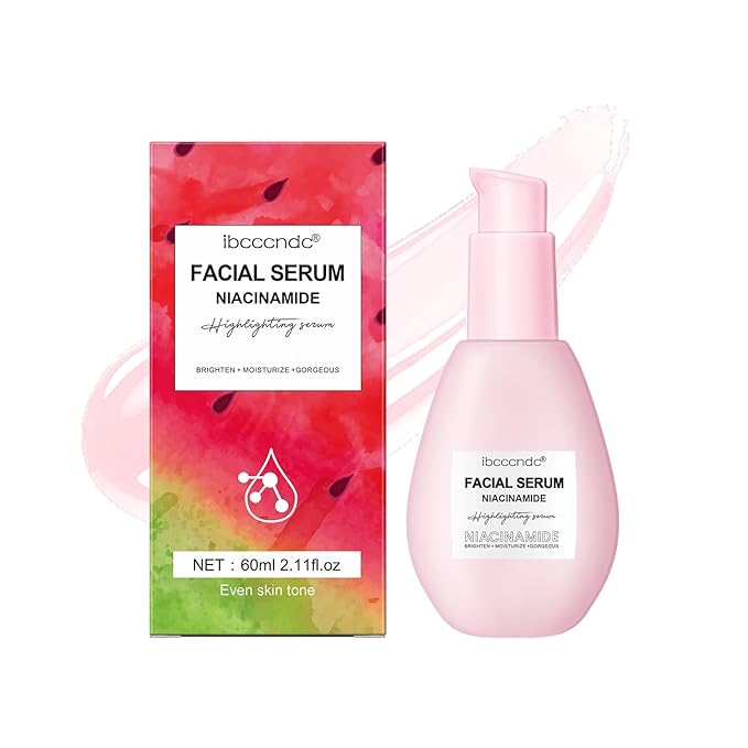 75ML Watermelon Niacinamide Face Serum, Hydrating Facial Serum With Hyaluronic Acid,Glycerin and Vitamin E,Liquid Highlighter for Skin Care