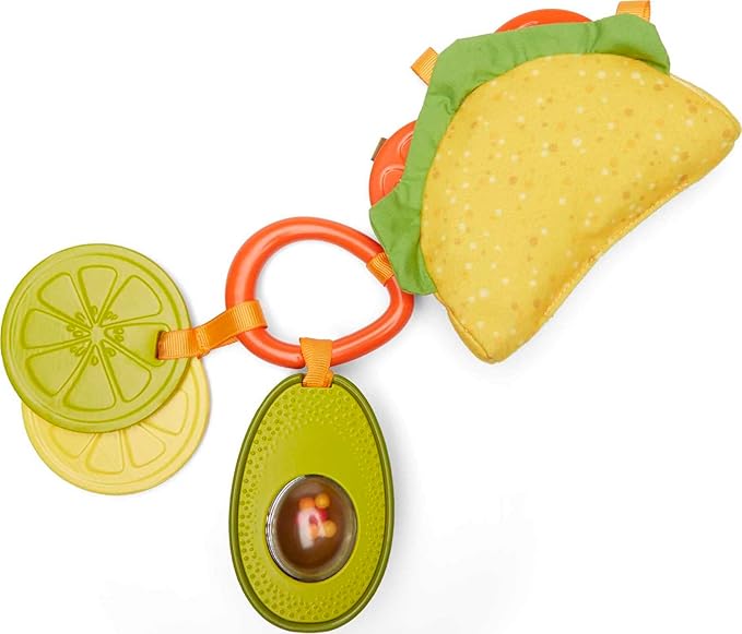 Fisher-Price Baby Toys Taco Tuesday Set, 3 Pretend Food Rattle & Sensory Activities for Newborns Ages 3+ Months