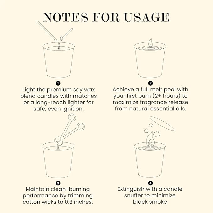 M&SENSE Natural Soy Large Candle| Vanilla Sandalwood | 16.6 oz, 95H Burn | Mini Spring Scented Candles for Relaxation, Meditation, Home Décor | for Bedroom, Office, Party