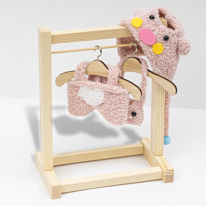 Clothes for 17cm Dolls(NO Doll) Outfit with Accessories Suit Cute Stylish Dress Up Set Pink Pig