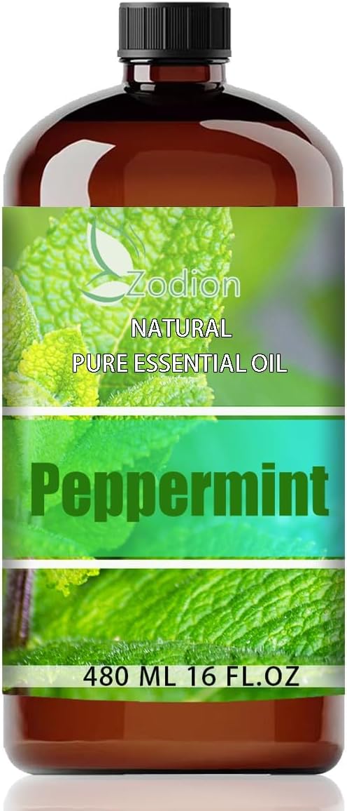 Peppermint Essential Oil, Peppermint Oil for Diffuser,16 Fl Oz(480ml) | Candle Making, Soap Making, aroma, Strong Scent, Pure, Natural, Home Fragrance, Massage, Large Bottle