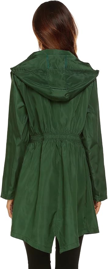 Lomon Women Waterproof Lightweight Rain Jacket Active Outdoor Hooded Raincoat