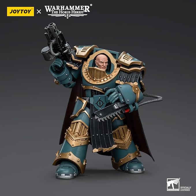 Joytoy Warhammer The Horus Heresy Sons of Horus 1:18 Action Figure Mecha Joy Toy Legion Praetor in Cataphractii Terminator Armour Collection Model Anime 4.9 inch