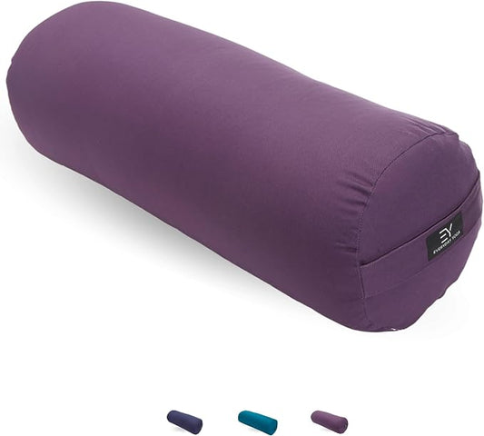 Everyday Yoga Premium Bolster, Soft & Supportive Meditation Pillow with Carry Handle, Lightweight Cushion for Restorative Yoga & Relaxation (Multi-Color)