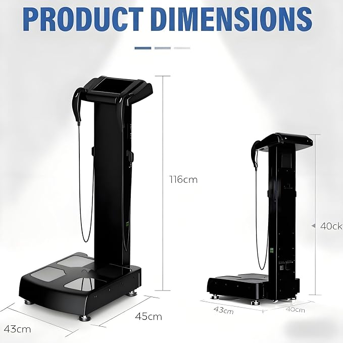 Professional Body Fat Scale - Accurate Body Composition Analyzer, Muscle Detection & Analysis, High Precision Weight Measurement, Health Monitoring Device Black
