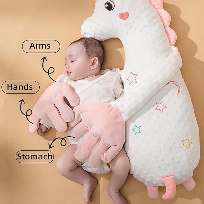 Baby Soothers Toys, Cute Animal Plush Stuffed Doll Toy for Girls Boys, Portable Dinosaur Unicorn Figure Soothing Dolls for Home and Travel (D #)