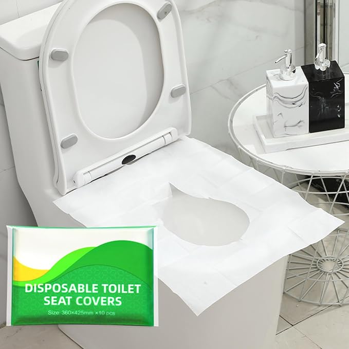 10PcsToilet Seat Covers Disposables Flushable Travel Disposables Toilet Seat Covers for Kids Potty Training Camping
